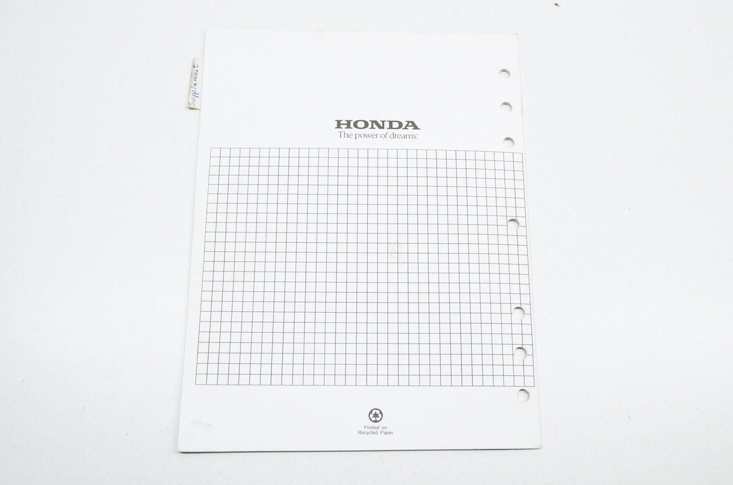 Honda Shop Manual Supplement EX5500 ES6500