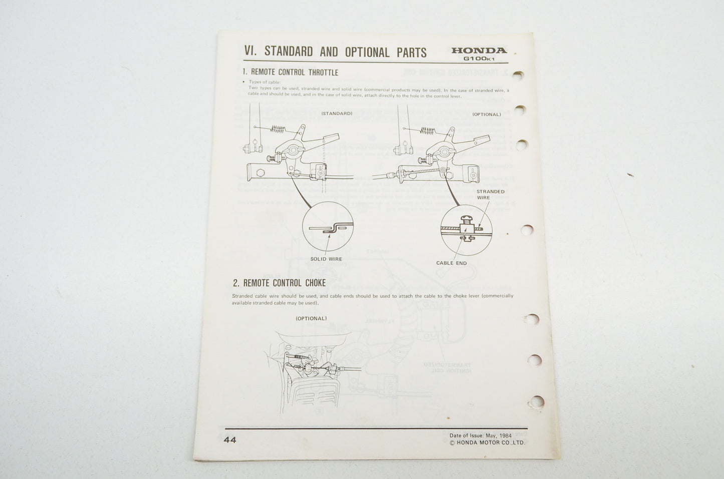 OEM Honda 61ZG000 Shop Manual G100