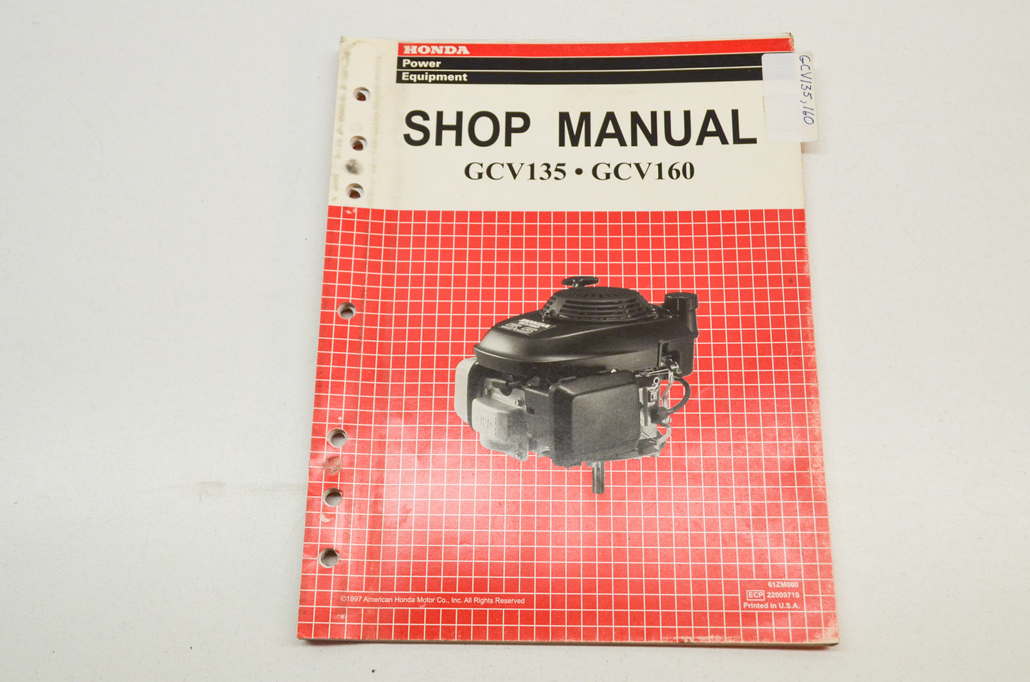 OEM Honda Shop Manual GCV135 GCV160