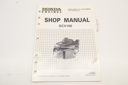 OEM Honda Shop Manual Supplement GCV160