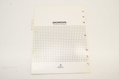 OEM Honda Shop Manual Supplement GCV160