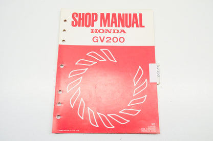 OEM Honda 6189400 Shop Manual GV200