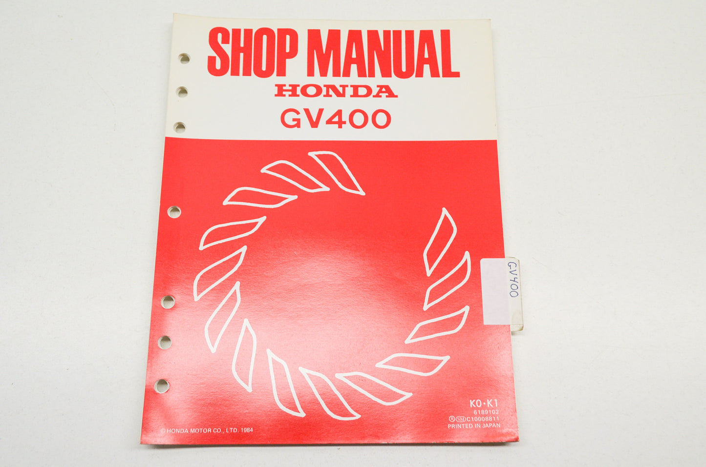 OEM Honda 6189102 Shop Manual GV400