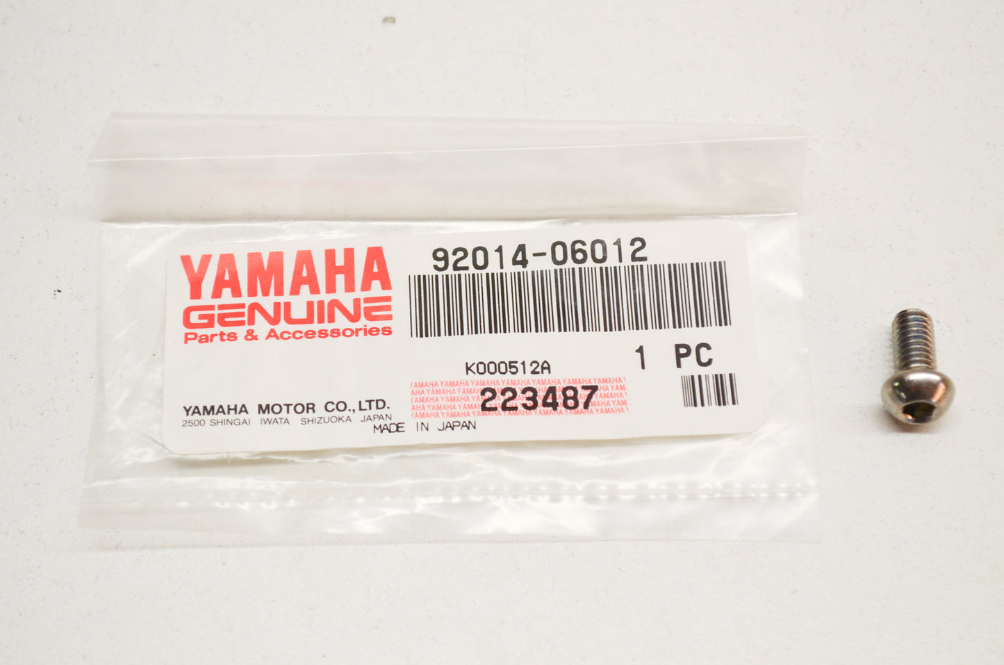 New OEM Yamaha 92014-06012-00 Button Head Bolt NOS