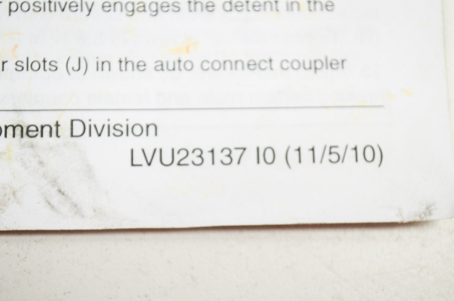 OEM John Deere Installation Instructions Auto Connect Mid Mower Drive