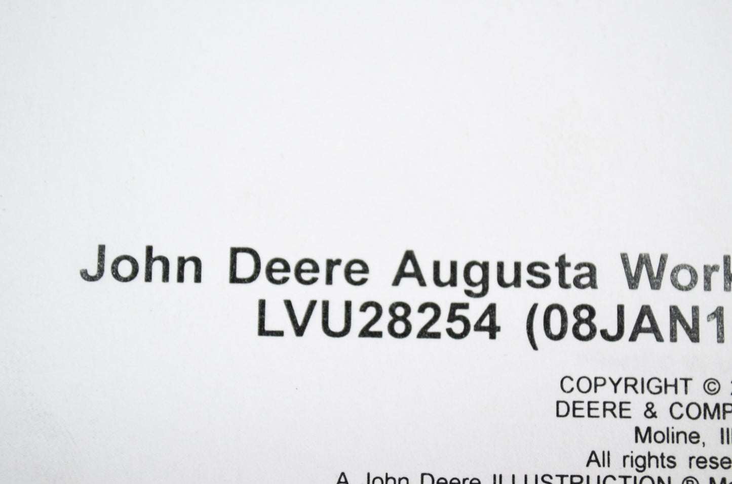 OEM John Deere Installation Instructions Load Center Assembly Kit