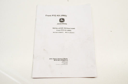 Installation Instructions Front PTO Kit