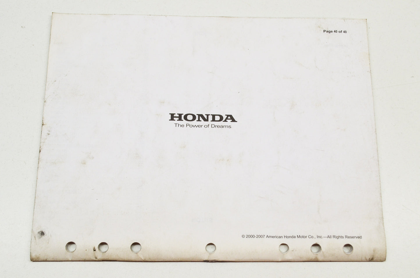 OEM Honda Service Bulletin