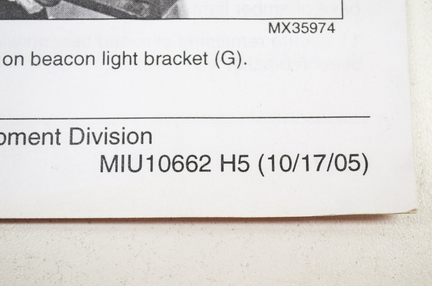 OEM John Deere Installation Instructions Beacon Light Kit