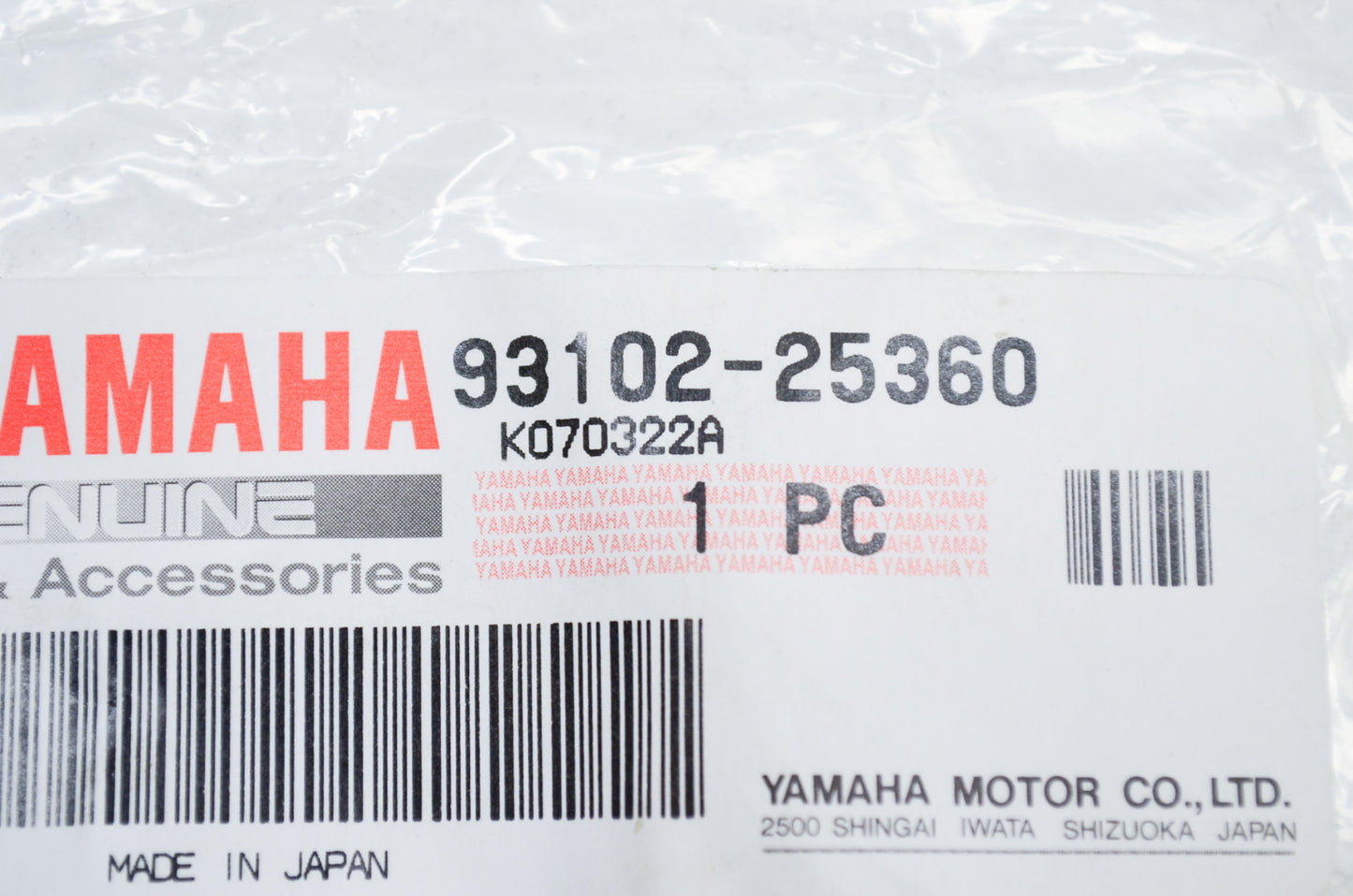 OEM Yamaha 93102-25360-00 Oil Seal NOS