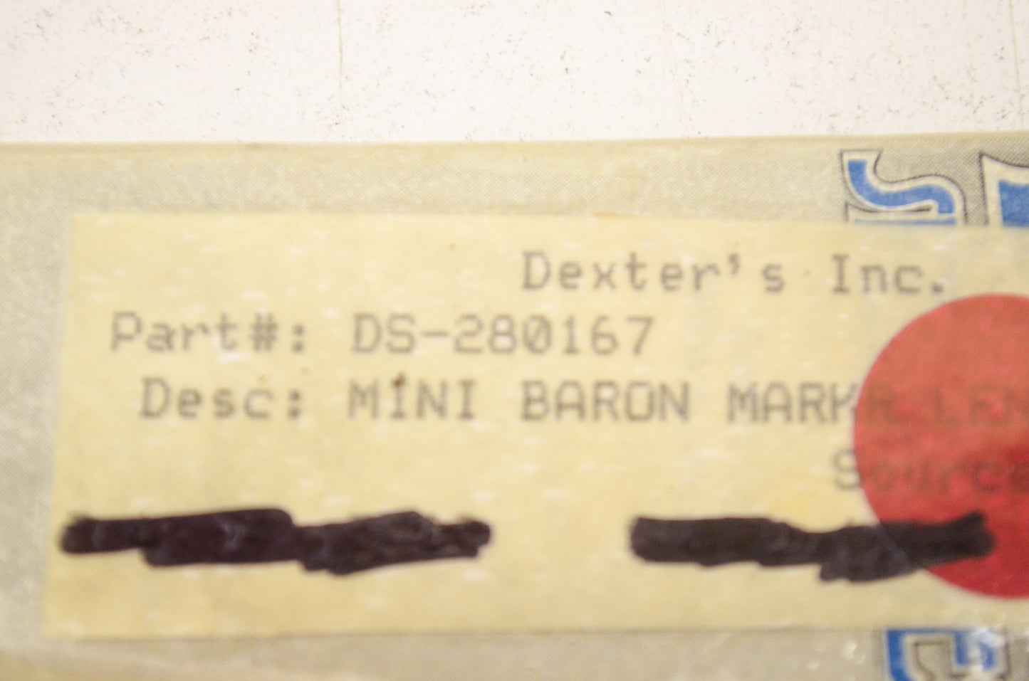 Drag Mini Amber Baron Marker Lens NOS