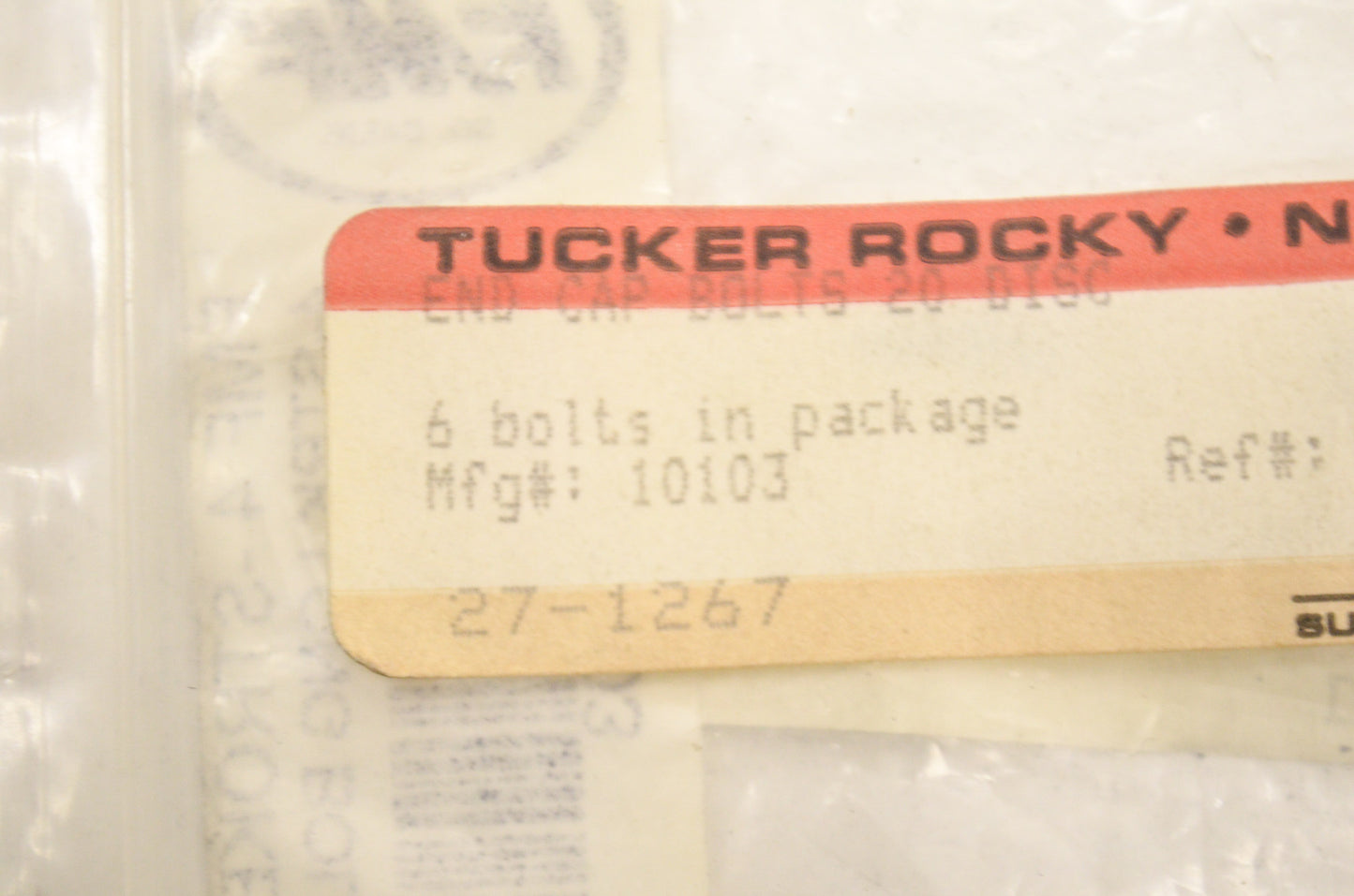 FMF 271267, 10-103 End Cap Bolt Qty 6 NOS