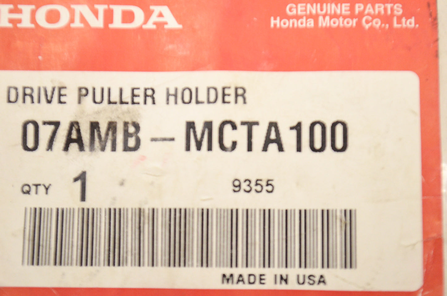 New OEM Honda 07AMB-MCTA100 Drive Pulley Holder NOS
