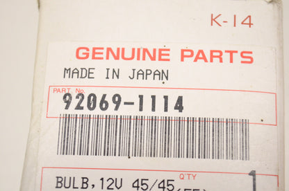 OEM Kawasaki 92069-1114 Bulb 12V 45/45W T15 NOS