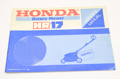 OEM Honda Owner's Manual Rotary Mower HR 17