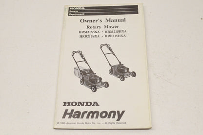 Owner's Manual Rotary Mower Harmony NOS