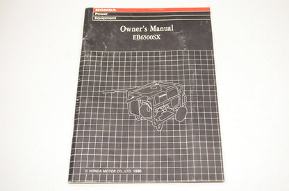 New OEM Honda Owner's Manual EB6500SX NOS