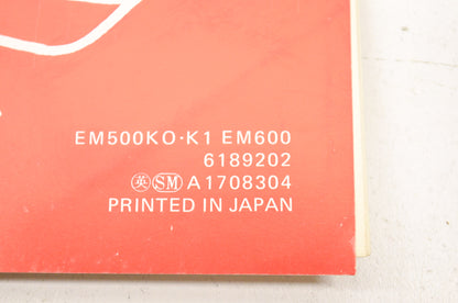 Shop Manual EM500/ EM600 NOS