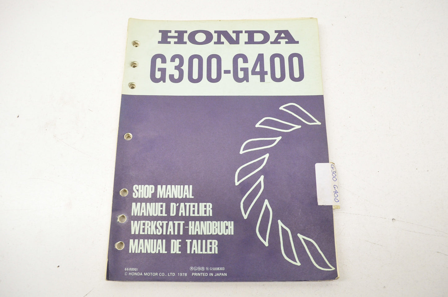 OEM Honda 6688901 Service Manual G300-G400