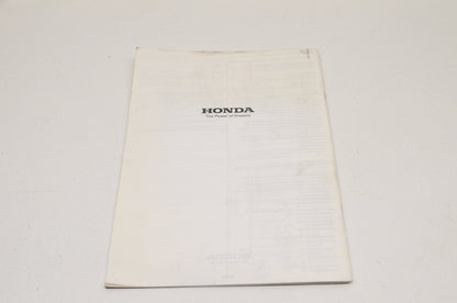 OEM Honda 37Z6C602 Owner's Manual GX610, GX620, GX670 NOS