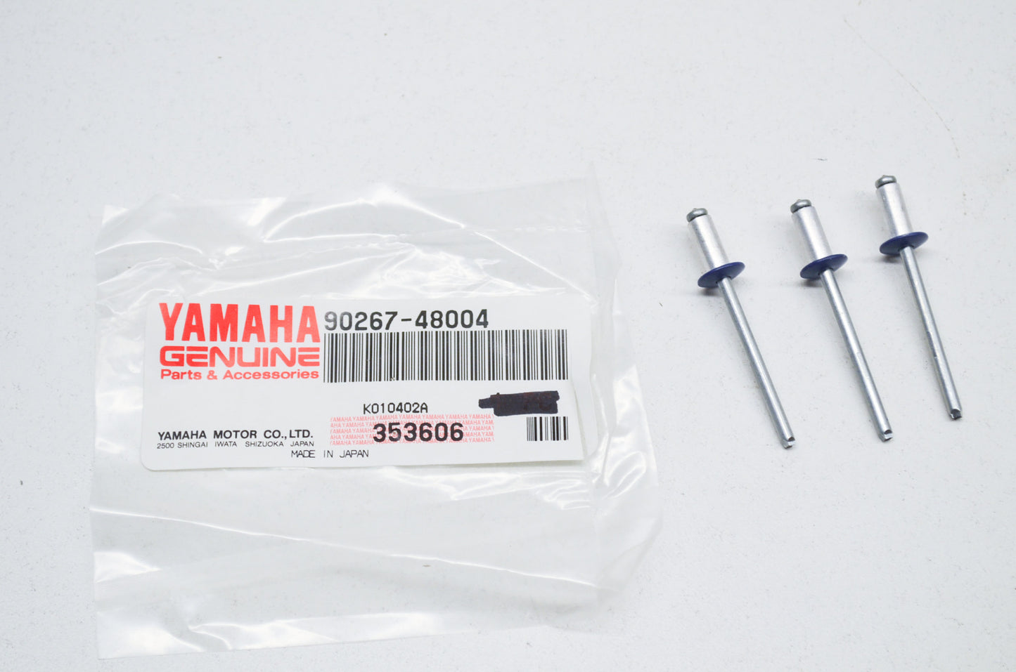 OEM Yamaha 90267-48004-00 Blind Rivet Qty 3 NOS