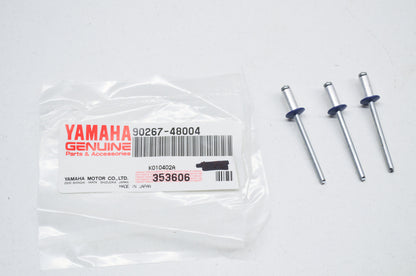OEM Yamaha 90267-48004-00 Blind Rivet Qty 3 NOS