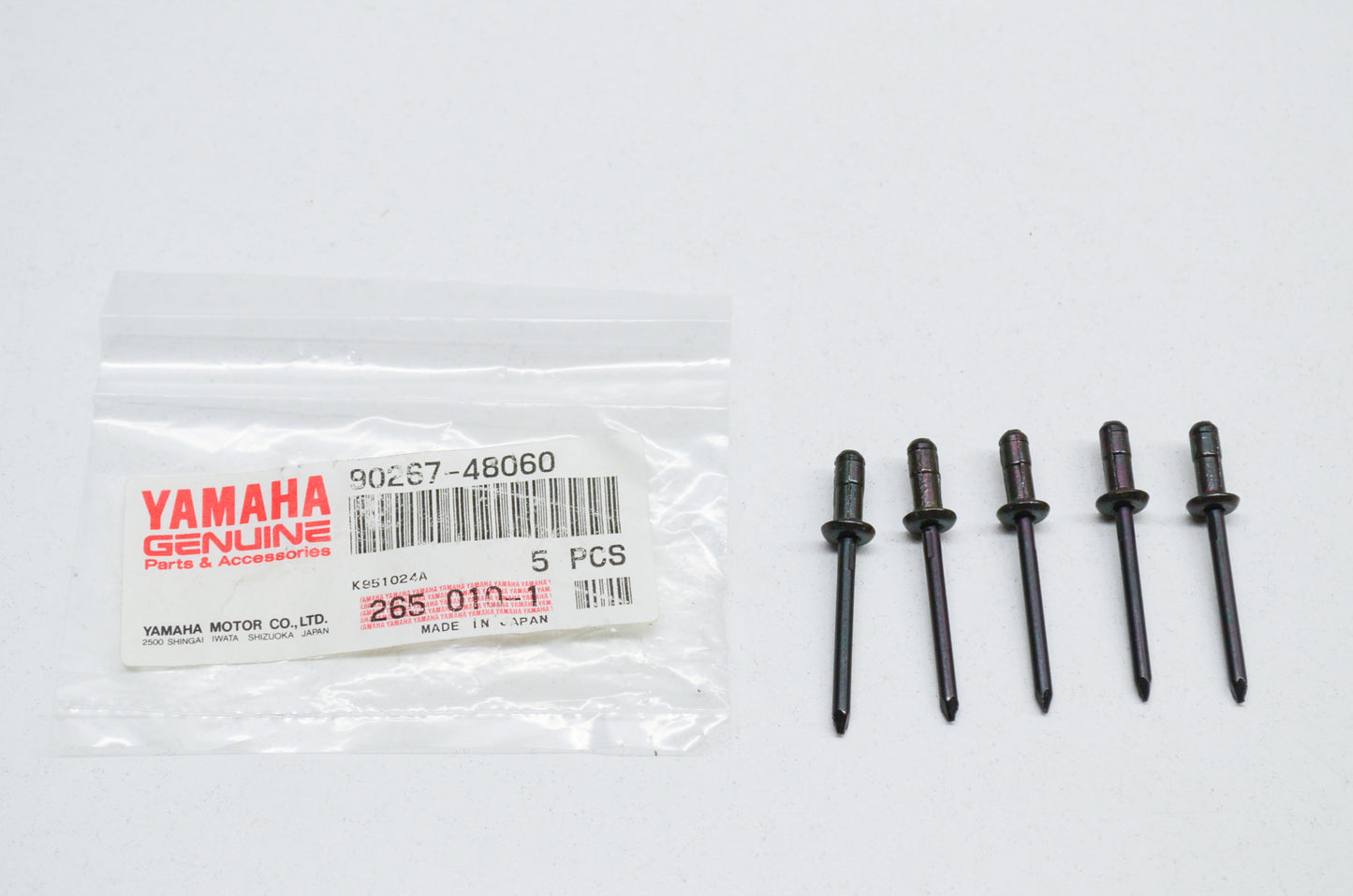 OEM Yamaha 90267-48060-00 Blind Rivet Qty 5 NOS