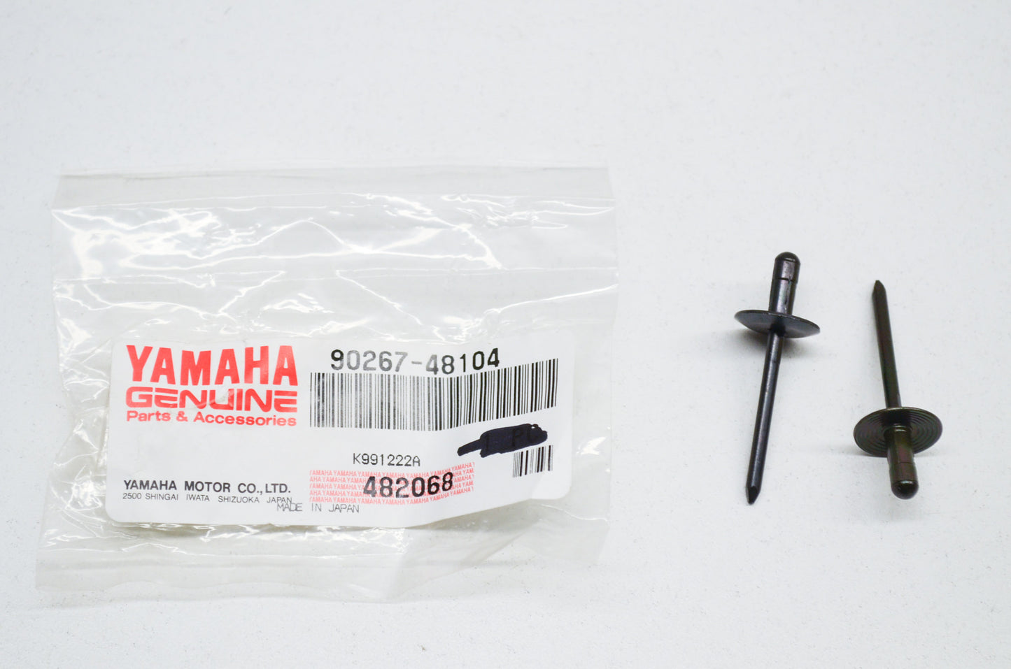OEM Yamaha 90267-48104-00 Blind Rivet Qty 2 NOS