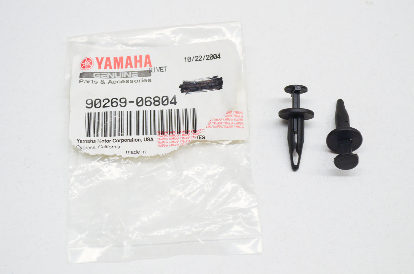 OEM Yamaha 90269-06804-00 Rivet Qty 2 NOS