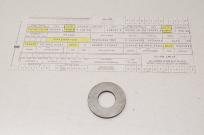 OEM Honda 90451-KA4-000 Washer (21X46) NOS