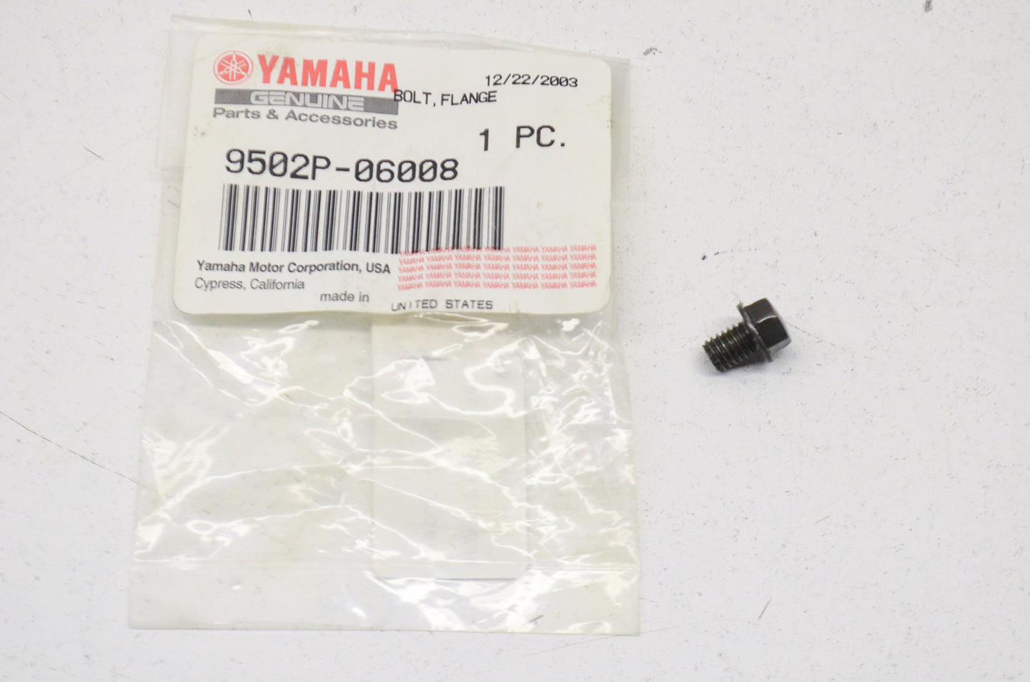 OEM Yamaha 9502P-06008-00 Flange Bolt NOS