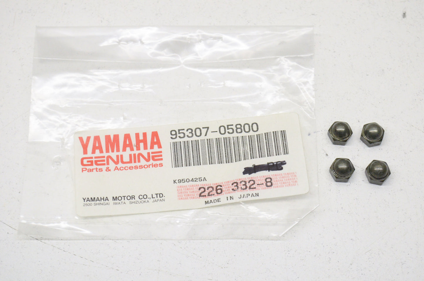 OEM Yamaha 95307-05800-00 Nut Qty 4 NOS