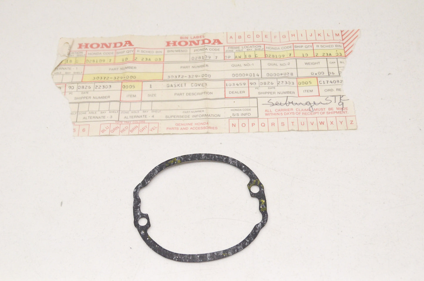 OEM Honda 30372-329-000 Points Cover Gasket NOS