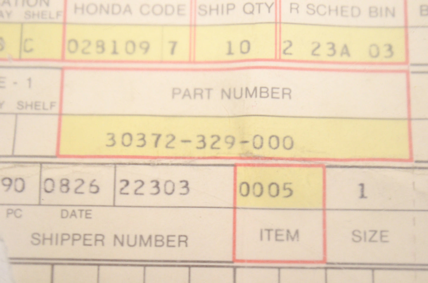 OEM Honda 30372-329-000 Points Cover Gasket NOS