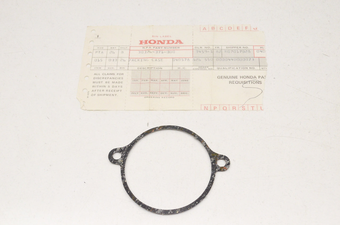 OEM Honda 30376-371-000 Breaker Gasket NOS