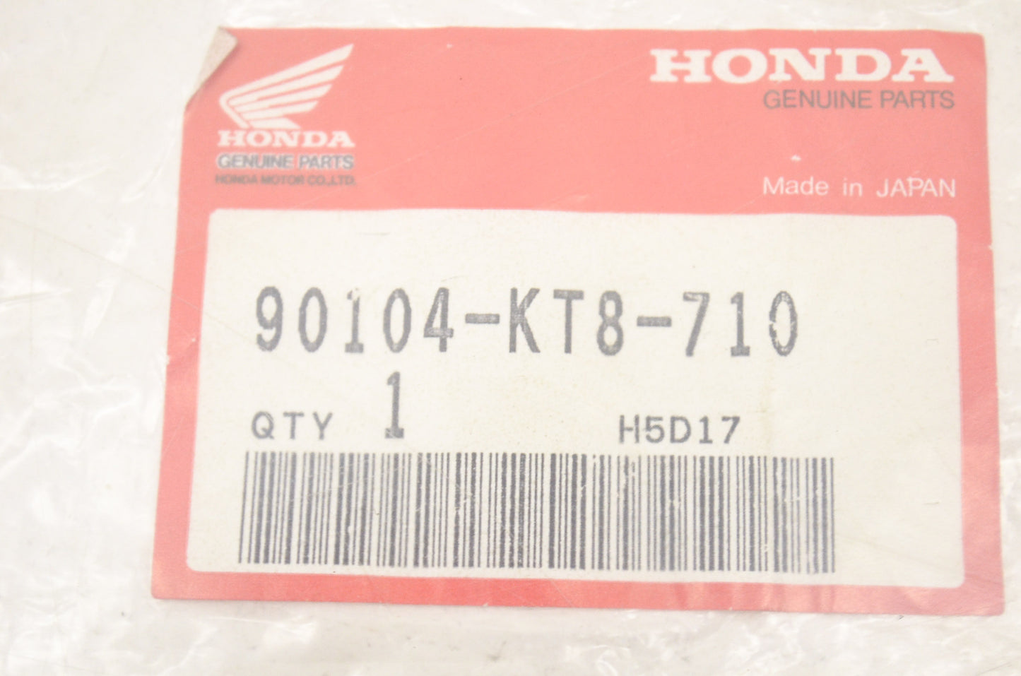 OEM Honda 90104-KT8-710 Special Screw (6X8) NOS