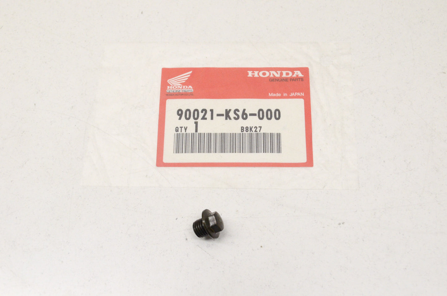 OEM Honda 90021-KS6-000 Sealing Bolt 8mm NOS