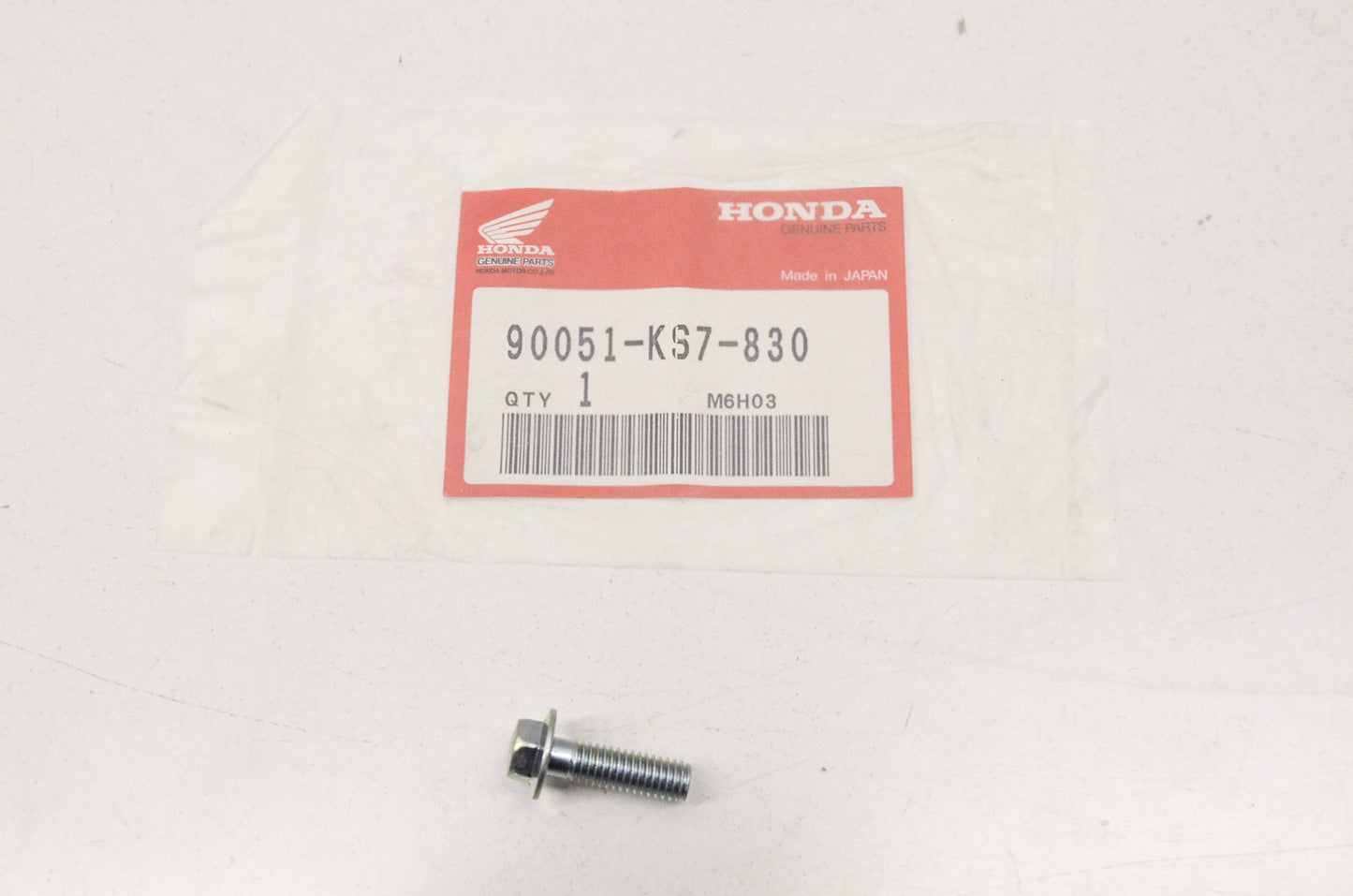 OEM Honda 90051-KS7-830 Flange Bolt (6X20) NOS