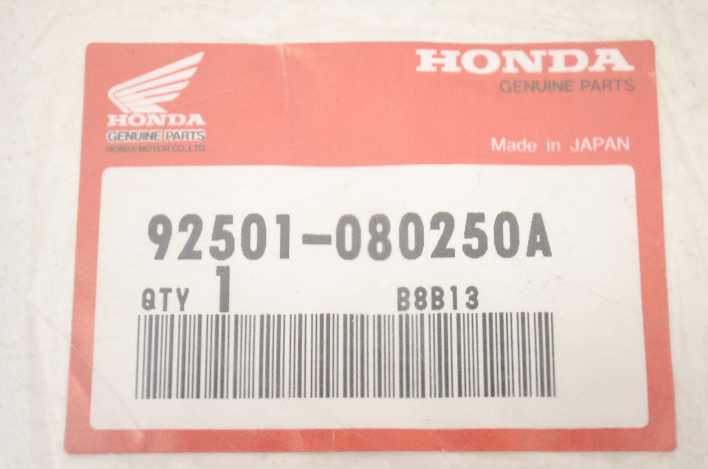 OEM Honda 92501-08025-0A Cap Bolt 8x25 NOS