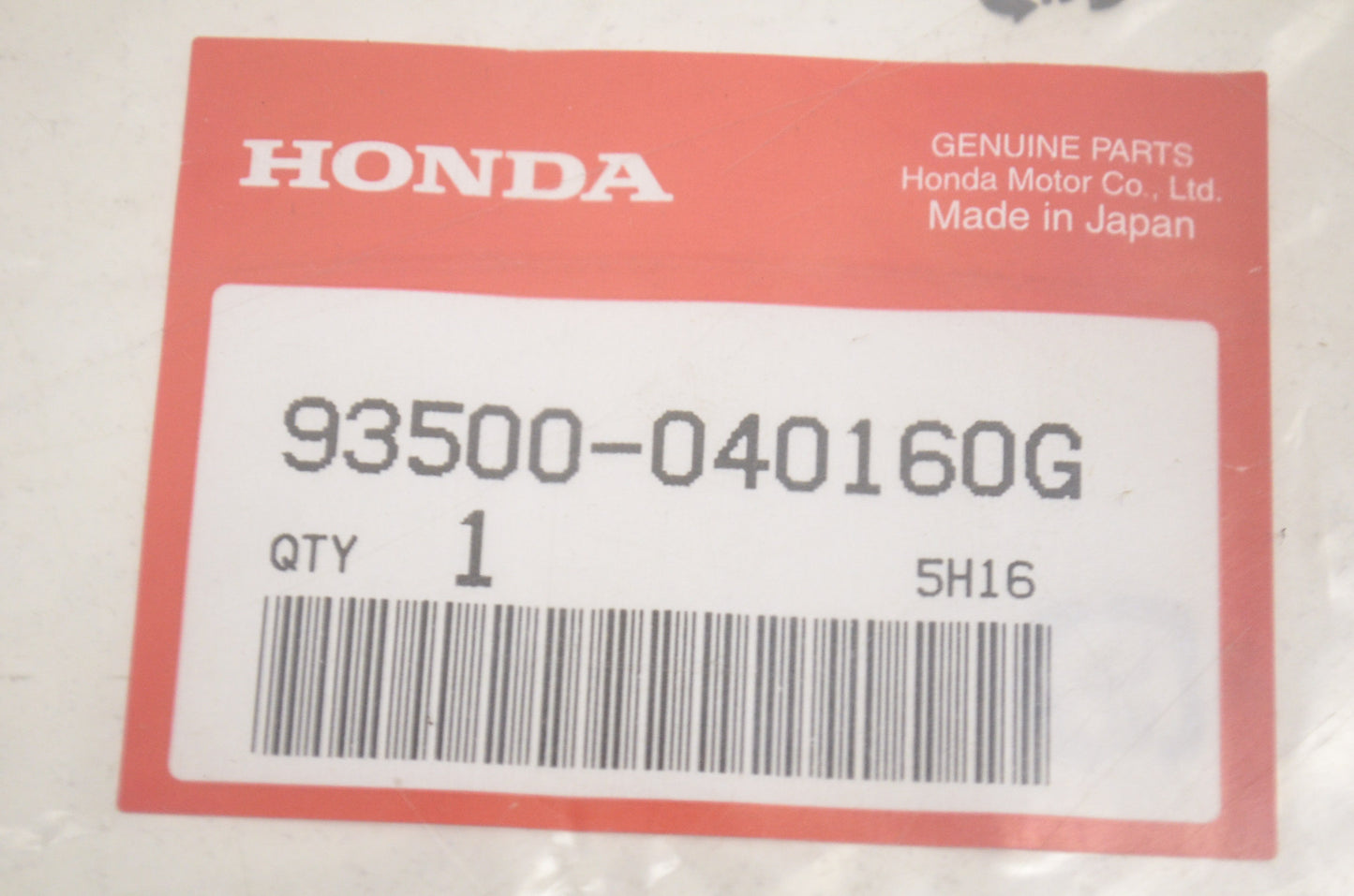 OEM Honda 93500-04016-0G Pan Screw (4X16) NOS