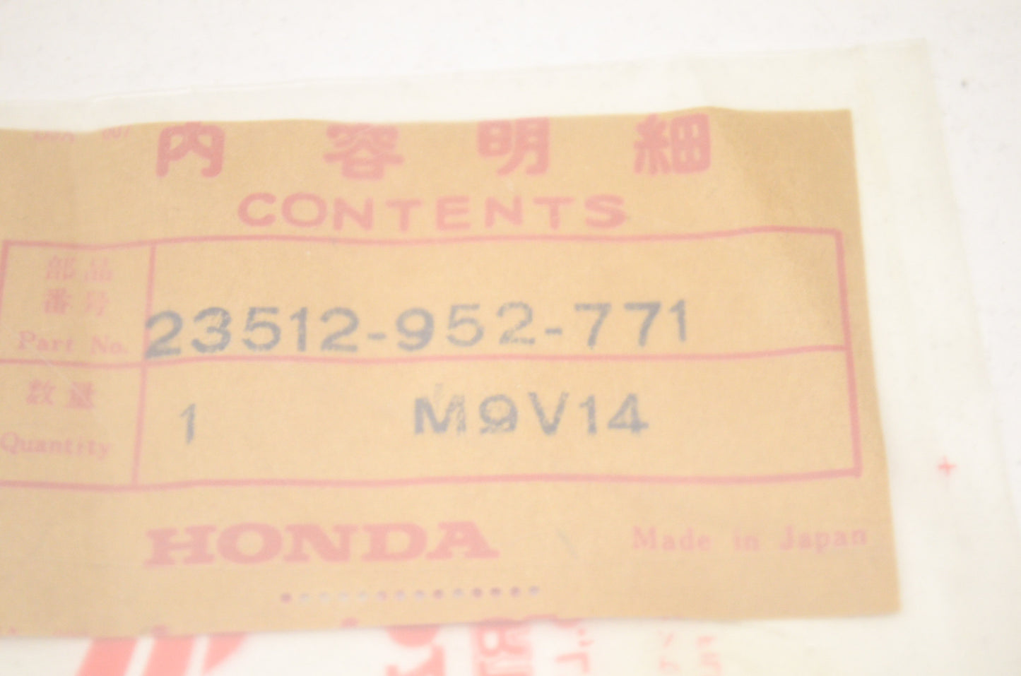 OEM Honda 23512-952-771 Ratchet Holder NOS