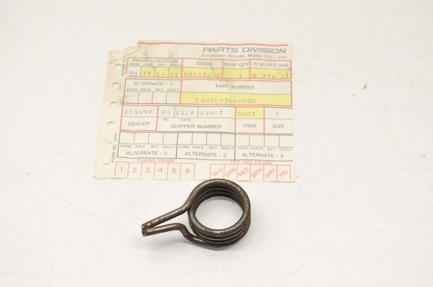 Gearshift Spring NOS