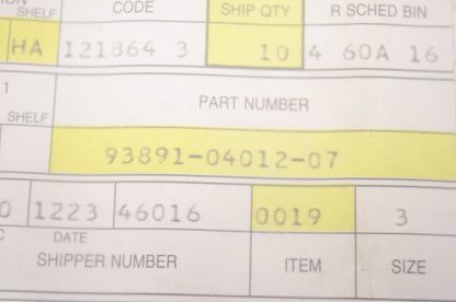 OEM Honda 93891-04012-07 Washer Screw (4X12) NOS