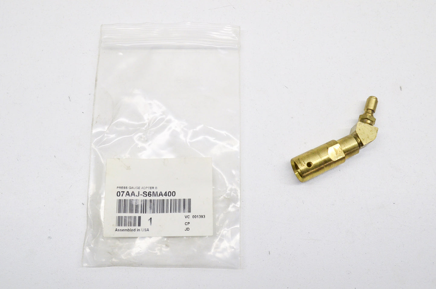 OEM Honda 07AAJ-S6MA400 Pressure Gauge Adapter B NOS