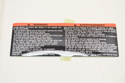 OEM Yamaha 8FB-77761-E0-00 Warning Label 1 NOS