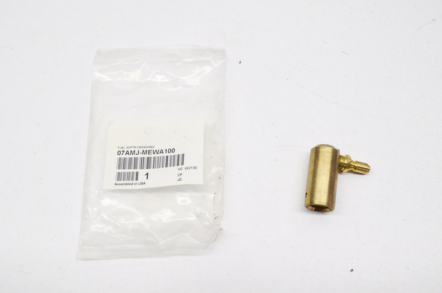 OEM Honda 07AMJ-MEWA100 Fuel Adapter 90 Degree NOS