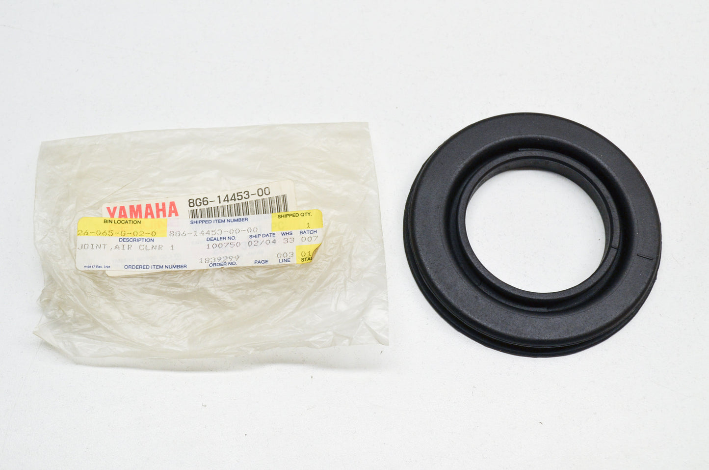 OEM Yamaha 8G6-14453-00-00 Air Cleaner Joint 1 NOS