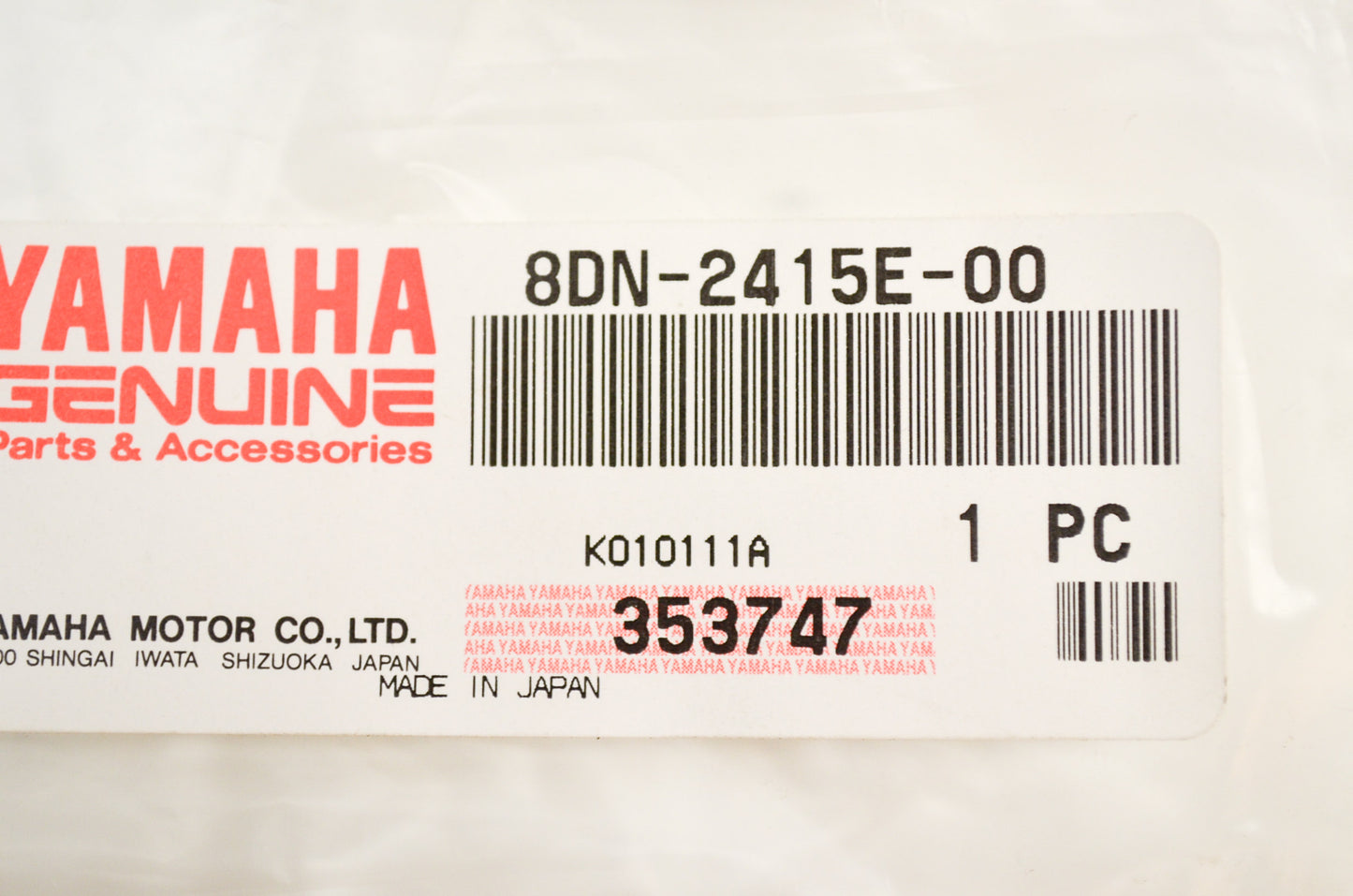 OEM Yamaha 8DN-2415E-00-00 Caution Label NOS
