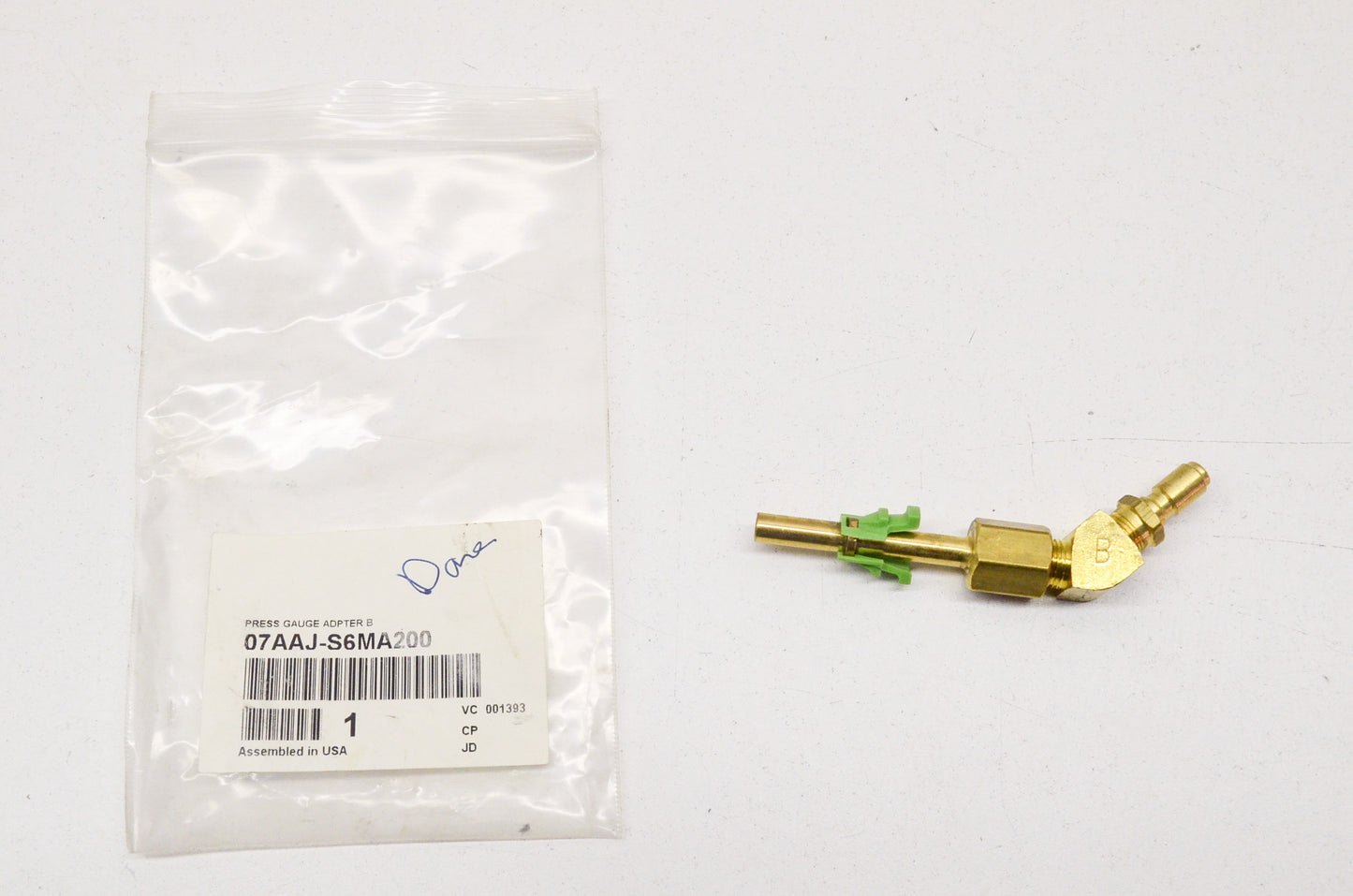 OEM Honda 07AAJ-S6MA200 Pressure Gauge Adapter B NOS