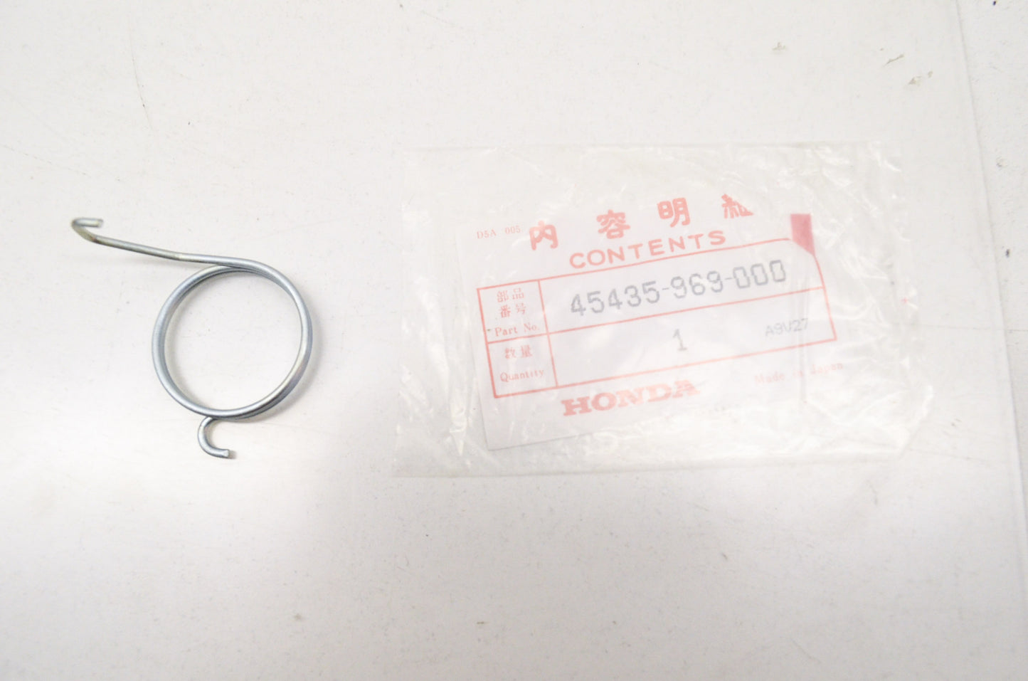 OEM Honda 45435-969-000 Front Spring NOS